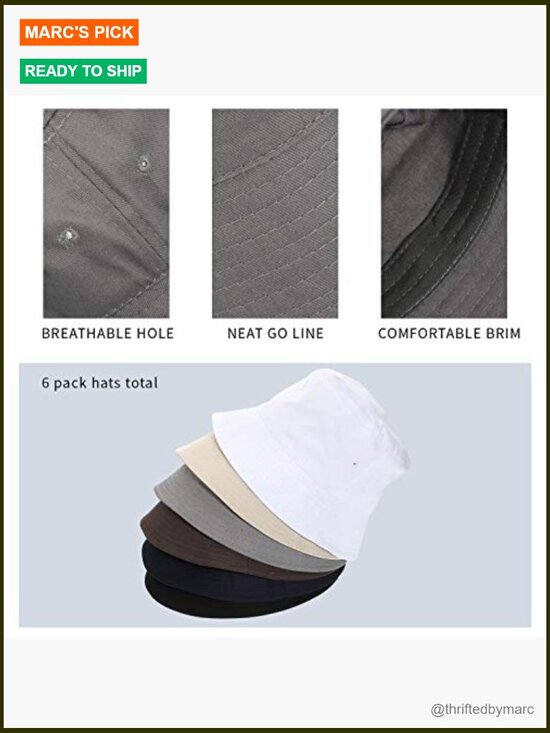 Bucket Hat for Travel Summer Fishing Breathable Cotton Sun Hat Adult